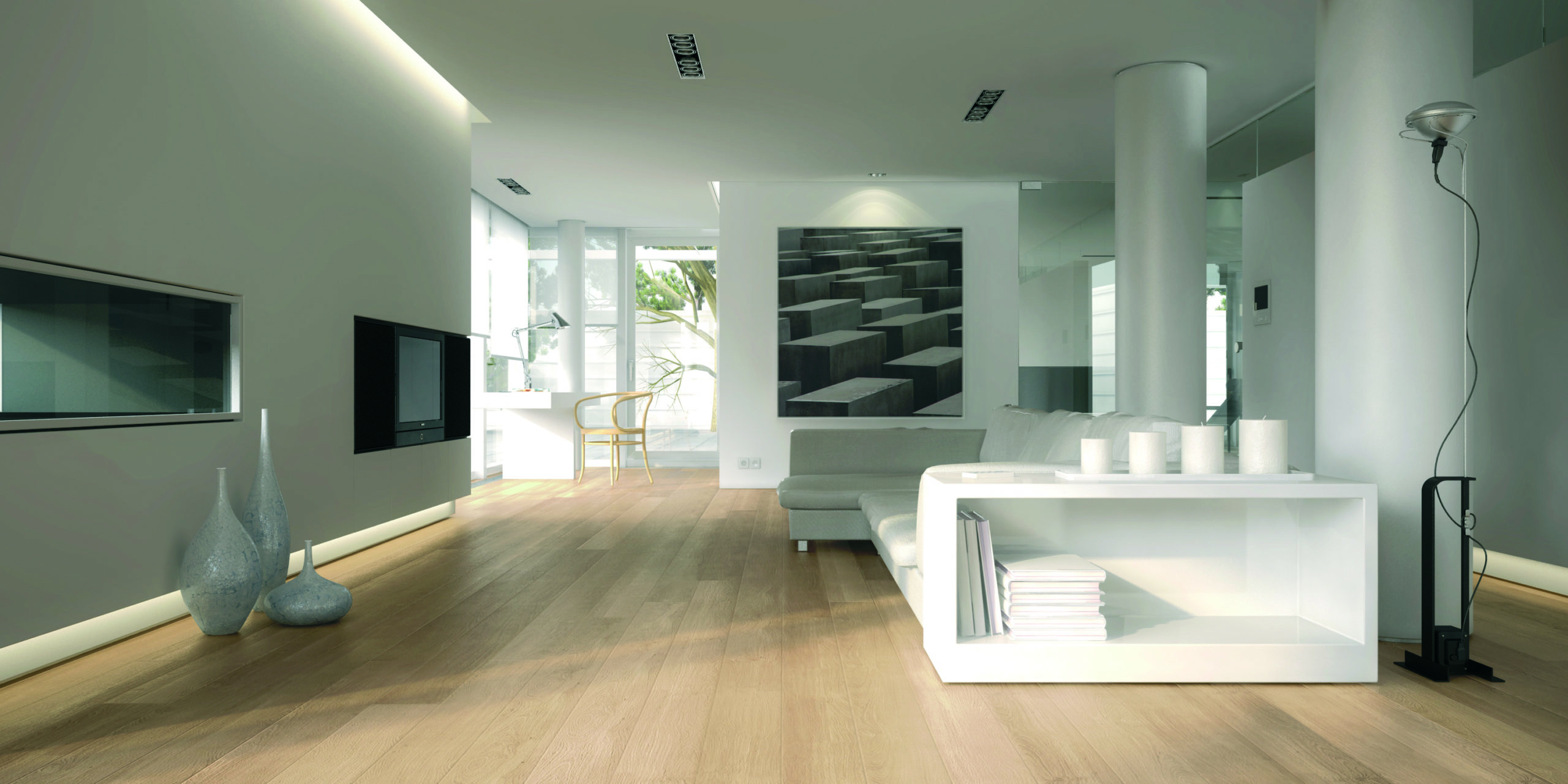 White minimalist interior